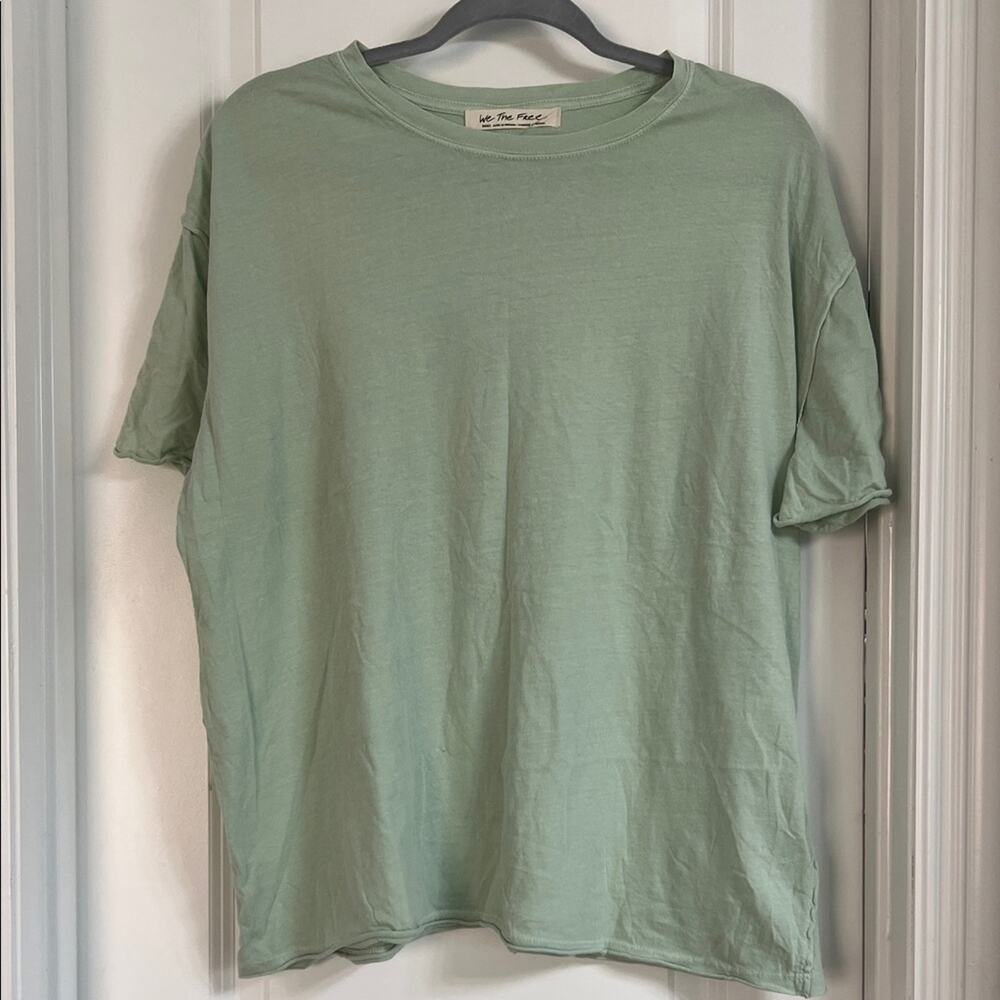 Free People - We The Free - Light Green Short Sleeve Nina Tee